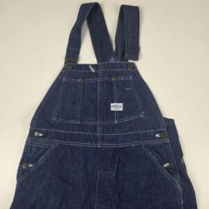 Vintage Hercules Overalls Mens Large Blue Denim Bib Workwear Union Made 60s